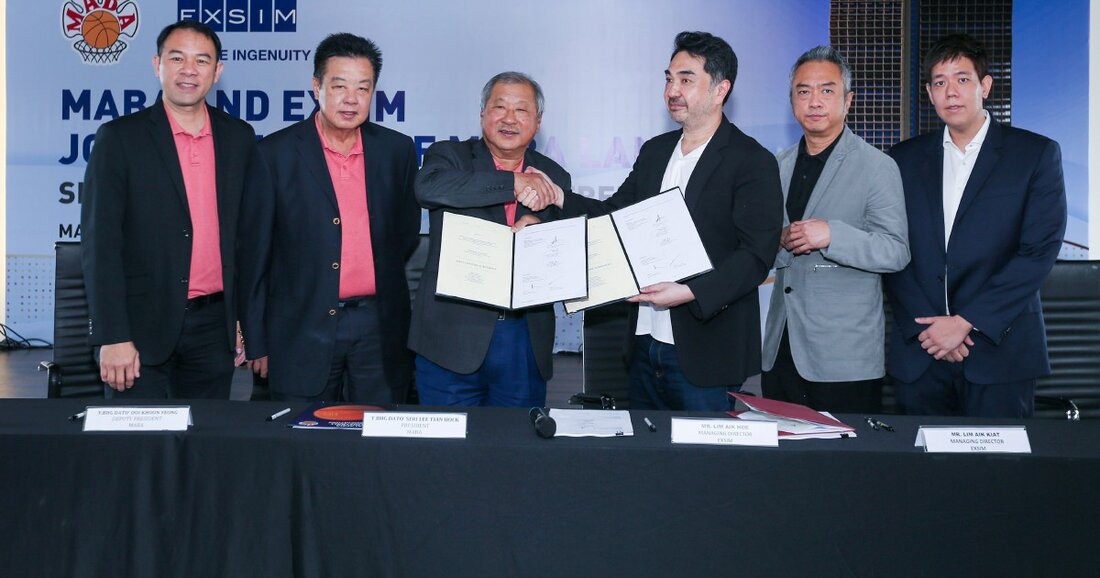 MABA and EXSIM Group leadership shaking hands at the project collaboration signing ceremony