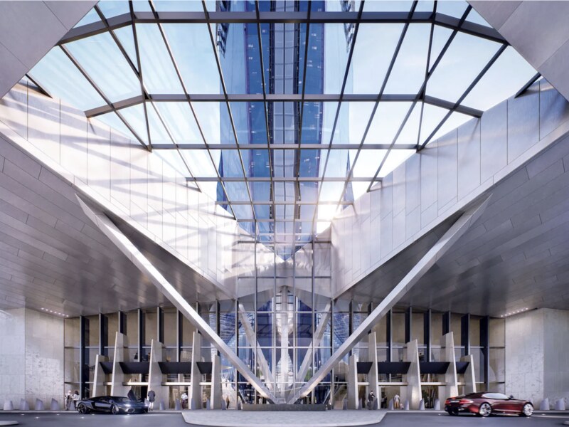 118 Mall entrance and porte cochere